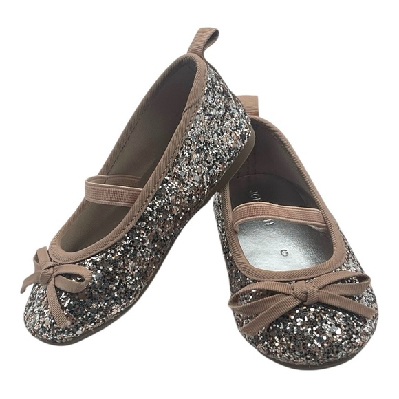 024 Joe Fresh Glittery Rose Gold Ballet Flats - Picture 2 of 9